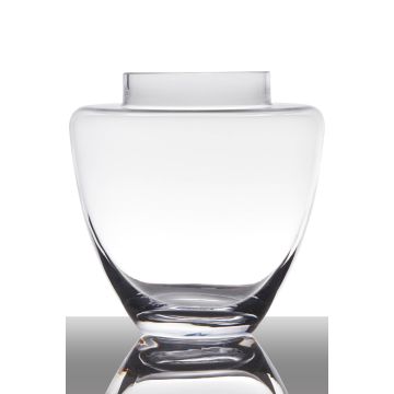 Elegante Vase aus Glas LACEY, klar, 19cm, Ø19cm