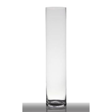 Zylinder Bodenvase SANSA EARTH, Glas, transparent, 90cm, Ø19cm