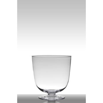 Obstschale mit Standfuß SHIRLEY aus Glas, klar, 28cm, Ø27cm