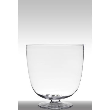 Obstschale mit Standfuß SHIRLEY aus Glas, klar, 38cm, Ø36cm