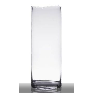 Dekorative Vase mit Bruchkante BROOKE, Glas, klar, 47cm, Ø18cm