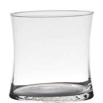 Glas Windlicht DENNY, transparent, 15cm, Ø15cm