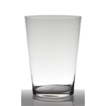 Vase ANNA EARTH, konische Form, Glas, klar, 40cm, Ø25cm