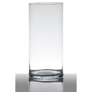 Vase aus Glas SANYA EARTH, Zylinder, transparent, 25cm, Ø12cm