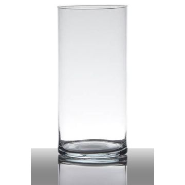 Vase aus Glas SANYA EARTH, Zylinder, transparent, 30cm, Ø12cm