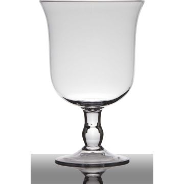 Vase mit Fuß NOELLE aus Glas, klar, 24cm, Ø15,5cm