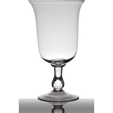Vase mit Fuß NOELLE aus Glas, klar, 37,5cm, Ø23,5cm