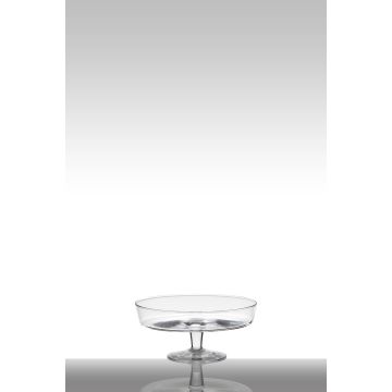 Glas Schüssel mit Fuß MICK, transparent, 10cm, Ø24,5cm