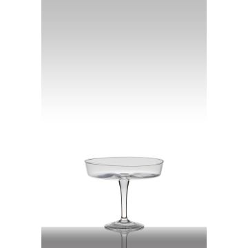 Glas Schüssel mit Fuß MICK, transparent, 20,5cm, Ø24,5cm