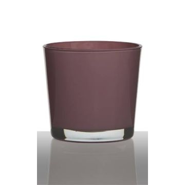 Pflanztopf aus Glas ALENA, altrosa, 11cm, Ø11,5cm