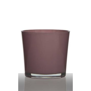 Pflanztopf aus Glas ALENA, altrosa, 16cm, Ø17cm