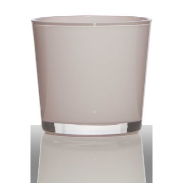 Pflanztopf aus Glas ALENA, hellrosa, 19cm, Ø19cm