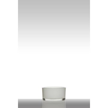 Dekoschale aus Glas VERA EARTH, weiß, 8cm, Ø15cm