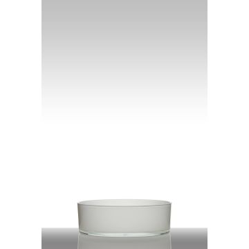 Dekoschale aus Glas VERA EARTH, weiß, 8cm, Ø25cm