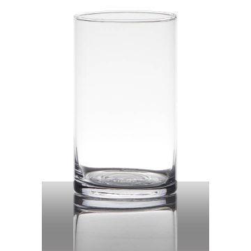 Vase aus Glas SANYA EARTH, Zylinder, transparent, 15cm, Ø9cm