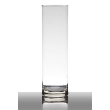 Vase aus Glas SANYA EARTH, Zylinder, transparent, 30cm, Ø9cm