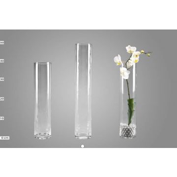 Zylinder Glas Bodenvase SANYA EARTH, transparent, 50cm, Ø9cm