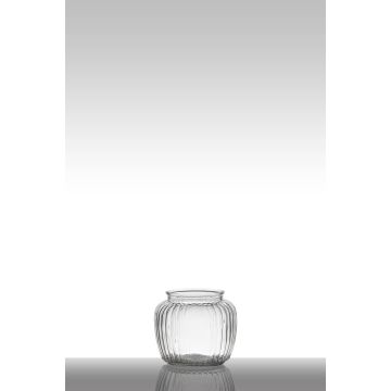 Glas mit Längsstreifen NOLAN, transparent, 13cm, Ø15cm
