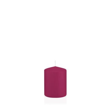 Laternenkerze MAEVA, Stumpen, magenta, 8cm, Ø6cm, 29h - Made in Germany