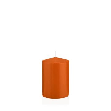 Laternenkerze MAEVA, Stumpen, orange, 10cm, Ø7cm, 42h - Made in Germany