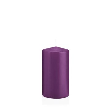 Laternenkerze MAEVA, Stumpen, violett, 13cm, Ø7cm, 52h - Made in Germany