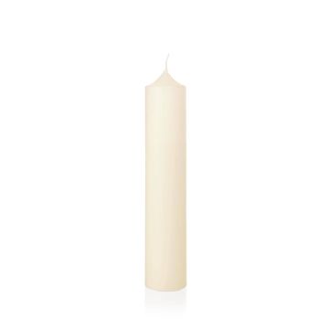 Kerze für Laterne FRANZISKA, elfenbein, 50cm, Ø10cm, 414h - Made in Germany