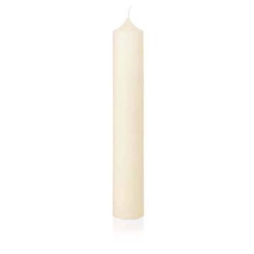 Kerze für Laterne FRANZISKA, elfenbein, 60cm, Ø10cm, 497h - Made in Germany