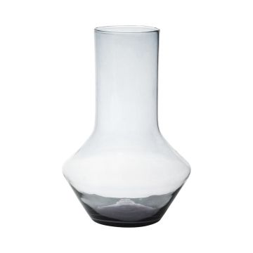 Glas Blumen Vase ENEDINA, recycelt, klar, 30cm, Ø19cm