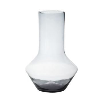 Glas Blumen Vase ENEDINA, recycelt, klar, 40cm, Ø26cm