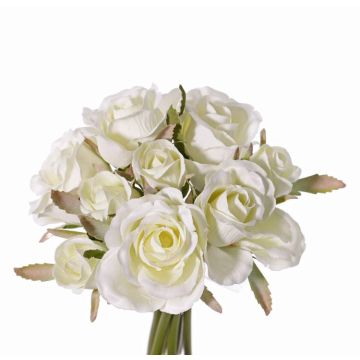 Künstlicher Rosenstrauß ROSILA, weiß, 20cm, Ø15cm