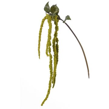 Plastik Amaranthus Zweig YASIN mit Blüten, grün, 125cm