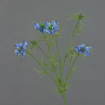 Künstlicher Schwarzkümmel Zweig SEVIN, blau, 65cm, Ø6-7cm