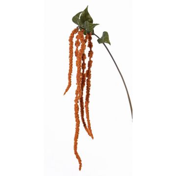 Plastik Amaranthus Zweig YASIN mit Blüten, orange, 125cm