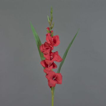 Künstliche Gladiole ELEA, rot, 80cm, Ø7-9cm