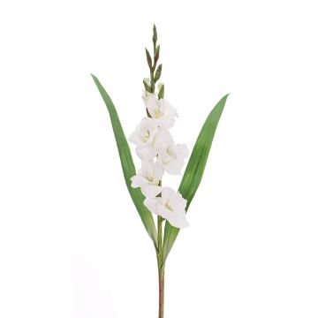 Kunst Gladiole ELEA, weiß, 85cm, Ø3-10cm