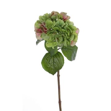 Kunststoff Hortensie CHIDORI, grün-rosa, 60cm, Ø20cm