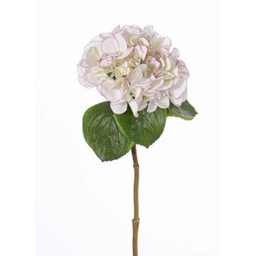 Kunststoff Hortensie CHIDORI, weiß-violett, 60cm, Ø20cm