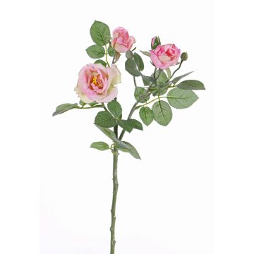 Künstlicher Rosenzweig CORALEE, rosa, 50cm, Ø3-7cm