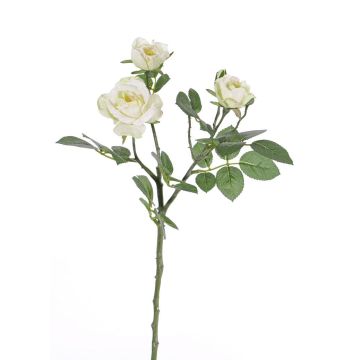 Künstlicher Rosenzweig CORALEE, weiß-grün, 50cm, Ø3-7cm