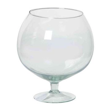 Deko Cognac Glas XXL BARRON mit Fuß, klar, 22,5cm, Ø20cm