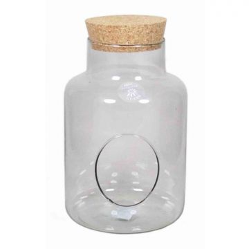 Glas für Minibiotop DONELL, Korkdeckel, klar, 25cm, Ø17cm