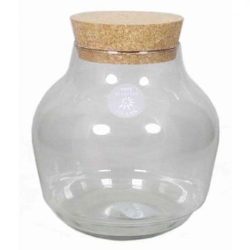 Glas Behälter JANKO mit Korken, klar, 19cm, Ø19cm