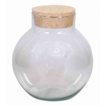 Glas für Vorräte GASPAR mit Korkdeckel, klar, 20cm, Ø19cm