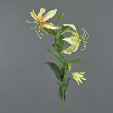 Kunstblume Ruhmeskrone CELESTE, gelb-pfirsich, 80cm, Ø6-12cm