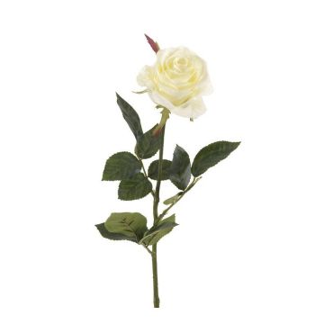 Künstliche Rose BRINA, weiß, 70cm, Ø9cm