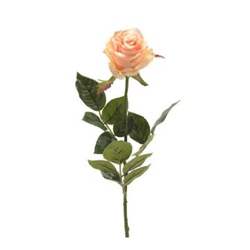 Künstliche Rose BRINA, creme-rosa, 70cm, Ø9cm