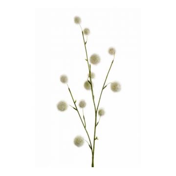 Kunstblume Schneeball Zweig ATERIDA, weiß, 80cm, Ø3-4cm