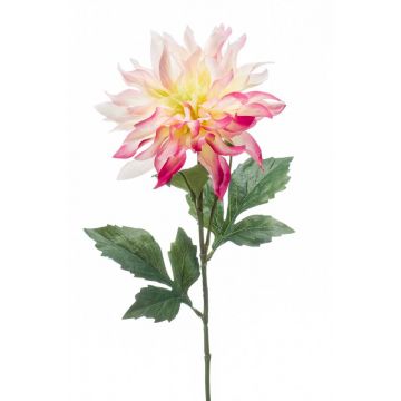 Kunstblume Dahlie CINTHIA, rosa-weiß, 60cm, Ø16cm