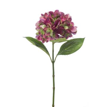 Textilblume Hortensie ENEA, violett-grün, 65cm, Ø15cm