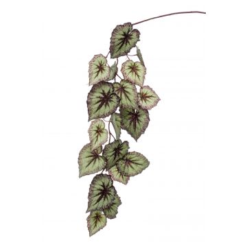 Kunst Blattbegonien Zweig MEIRA, grün-violett, 110cm